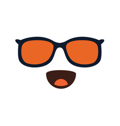 Smiling Face With Sunglasses Doodle Emoji