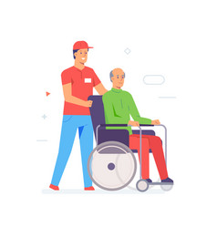 Volunteer Caring For An Elderly Disabled Person