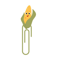 Funny Hand Drawn Paper Clip For Kids With Corn