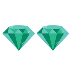 Green Diamonds On A White Background