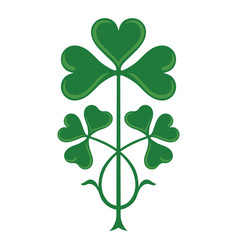 Old Irish Design Clover Leaves In Celtic Ethnic