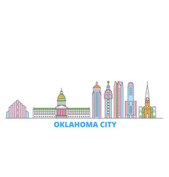 United States Oklahoma City Line Cityscape Flat