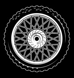 Design In A Biker Retro Style Motorbike Wheel