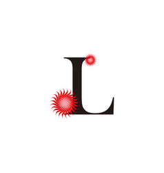 Letter L Flower Geometric Symbol Simple Logo