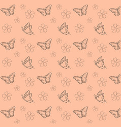 Seamless Pattern Silhouette Of The Butterfly