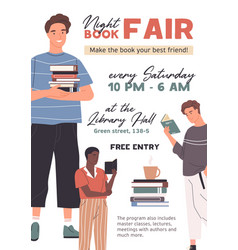 Template Design For Flyer Or Poster For Book Fair