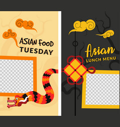 Asian Food Tuesday Lunch Menu Promo Banners