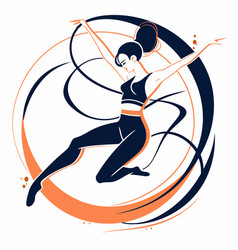 Athletic Woman Jumping On White Background