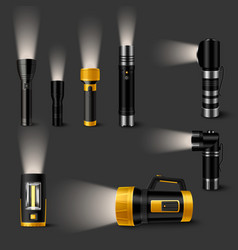 Handheld Flashlights Realistic Set