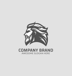 Bearded Old Man Logo Design Masculine Styled