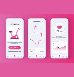 Fitness Workout Unique Neomorphic Pink Design Kit