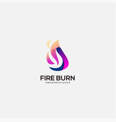 Icon Fire Burn Logo Gradient Colorful