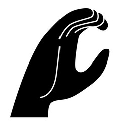 Hand Finger C Letter Silhouette