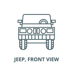 Jeep Front View Line Icon Linear Concept