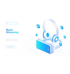 Music Streaming White Poster