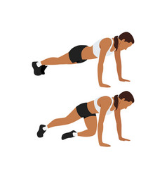 Woman Doing Cross Body Mountain Climbers Exercise