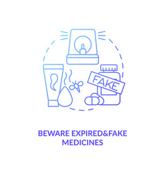 Beware Expired And Fake Medicines Concept Icon