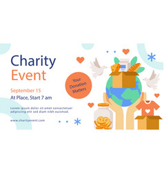 Flat Minimal Charity Event Post