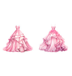 Pink Dress Clipart Isolated