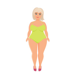 Beautiful Overweight Woman In Swimsuit