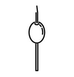 Black Olive Toothpick Icon Outline Tooth