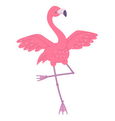 Cute Pink Flamingo Dance African Bird Cartoon