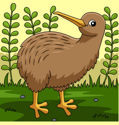 Kiwi Animal Colored Cartoon