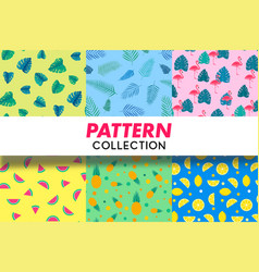 Pattern Summer Theme Background Set