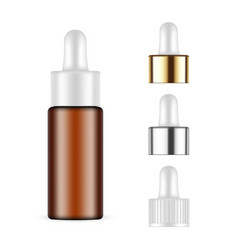 Amber Cosmetic Bottle Mockup For Serum Or Oil