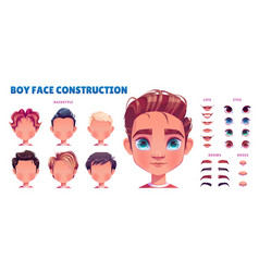 Boy Avatar Construction Set Child Face Creation