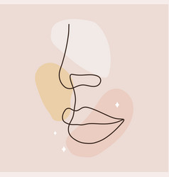 Elegant Female Lips Silhouette Logo For Permanent