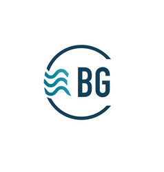 Initial Letter Bg Water Creative Logo Design