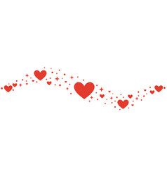 Red Valentine Day Celebration Clip Art Wave