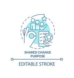 Shared Change Purpose Turquoise Concept Icon