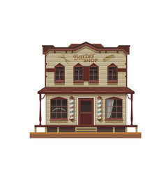 Western Wild West Barber Shop Town Building