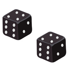 Black Dice On A White Background