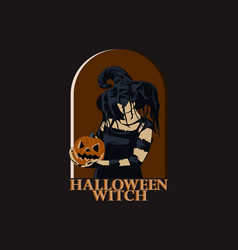 Halloween Witch Silhouette Design