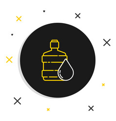 Line Big Bottle With Clean Water Icon Isolated