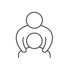 Neck Massage Line Outline Icon