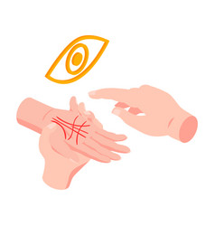 Palm Reader Isometric Icon