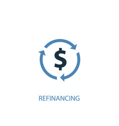 Refinancing Concept 2 Colored Icon Simple Blue