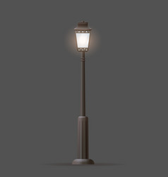 Isolated Night Lantern With Pillar Lamp