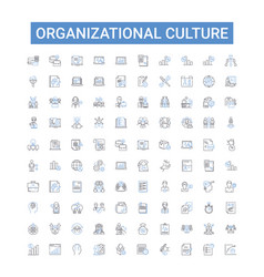 Organizational Culture Outline Icons Collection