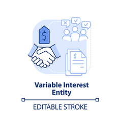 Variable Interest Entity Light Blue Concept Icon