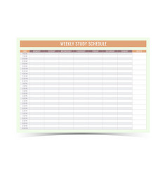 Weekly Study Schedule Template