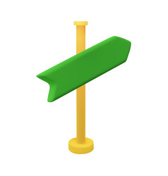 3d Green Arrow Direction Road Point Stock