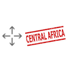 Distress Central Africa Seal And Halftone Dotted