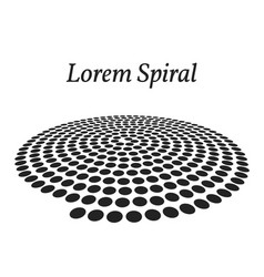 Dots Placed On The Spiral Path In Perspective View