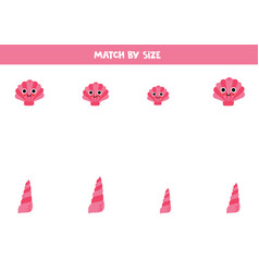 Matching Game For Preschool Kids Match Pink Sea