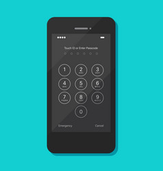 Touch Id Or Enter Passcode Screen On Smartphone